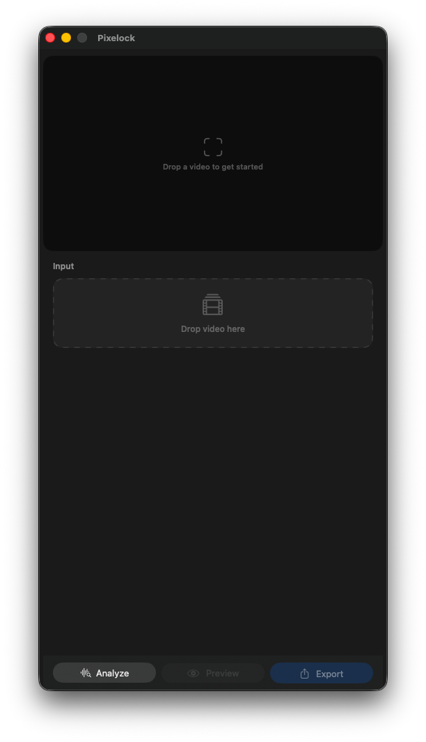 Drop a clip to get started