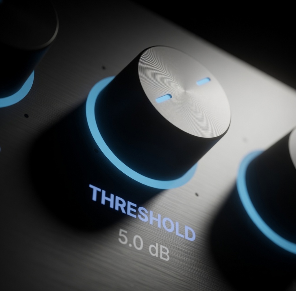 AI Clear Audio threshold and notch filter controls
