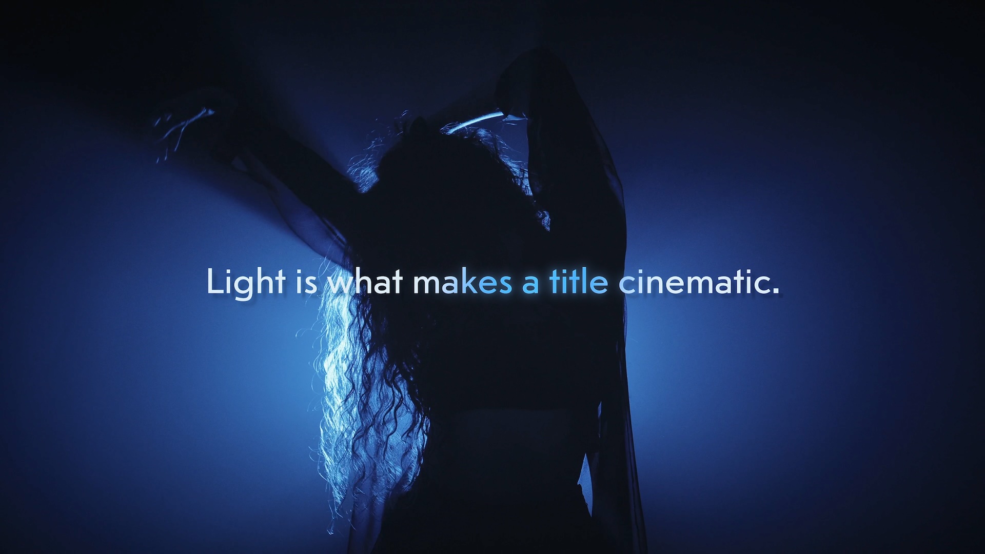 A beam of light that travels across your title