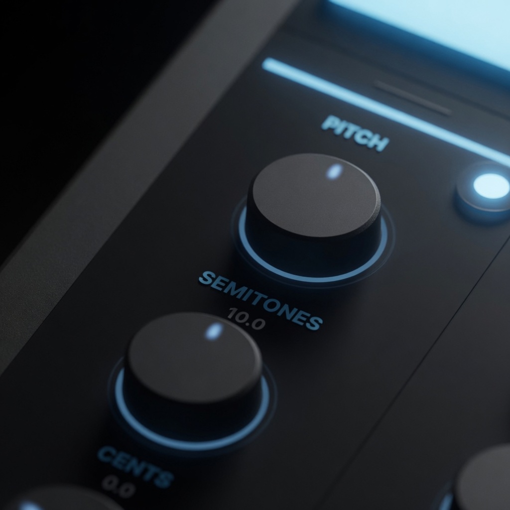 AI Vocal Transformer Pitch engine — ±24 semitones with vibrato control