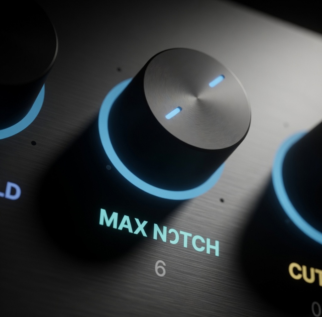 AI Clear Audio Max Notch filter control