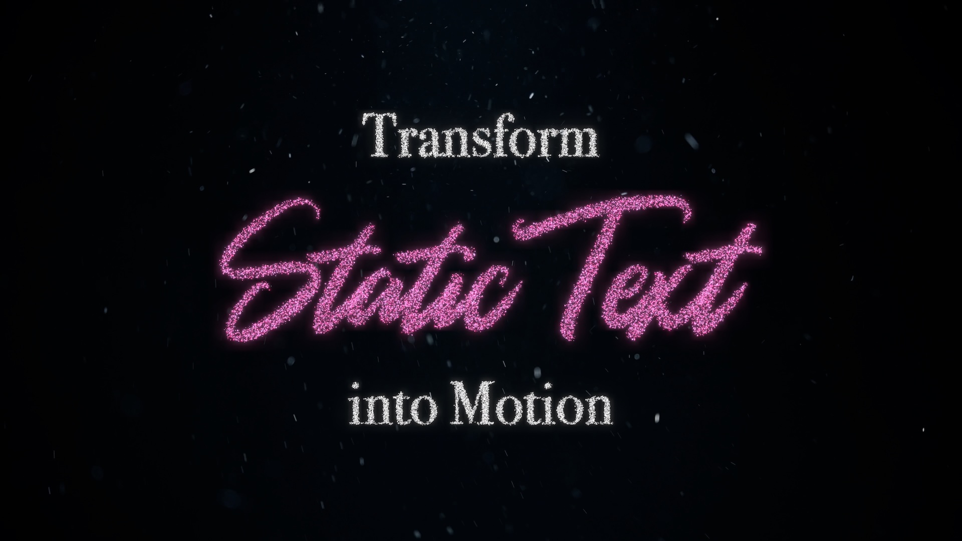 Thousands of particles, one word.