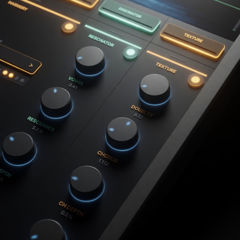 AI Vocal Transformer Texture engine — width, detuning, and chorus