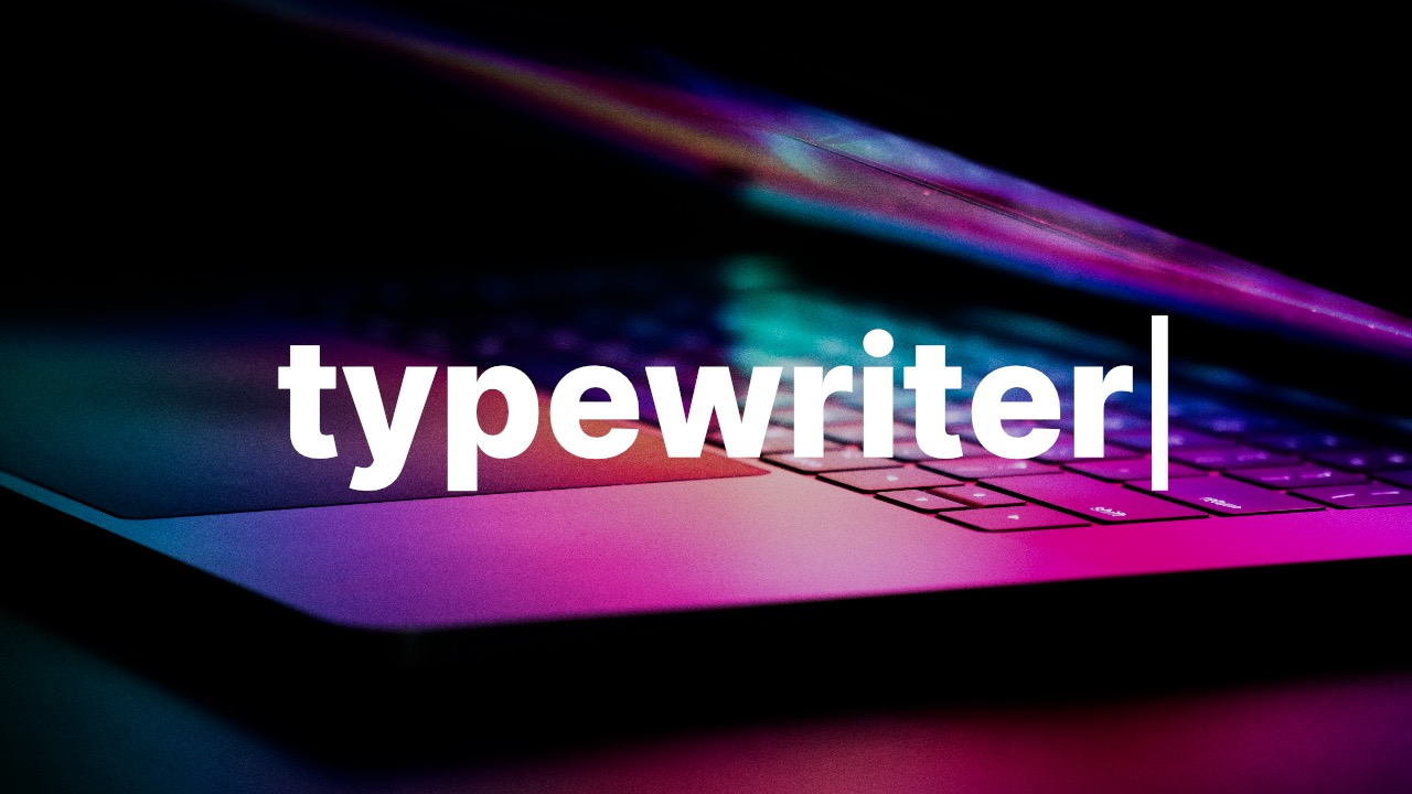 Typewriter typing modes — character, word, and line by line